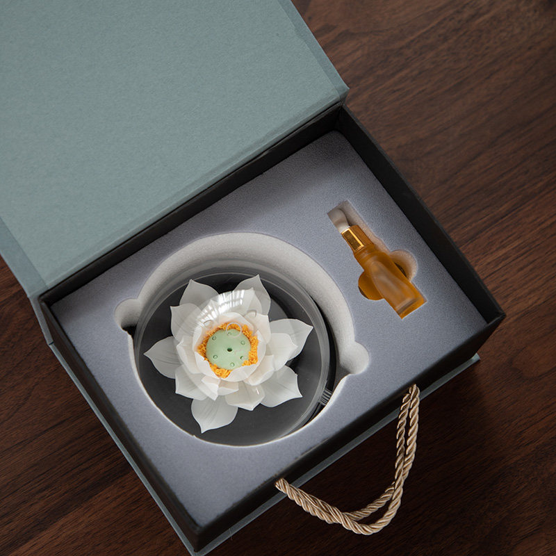 德化陶瓷瓷花摆件手工捏花牡丹扩香器中式桌面家居饰品香薰情礼品,淘宝优惠券,粉丝福利购,淘宝优惠卷