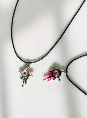 恶魔之眼可爱小怪兽日韩锁骨链