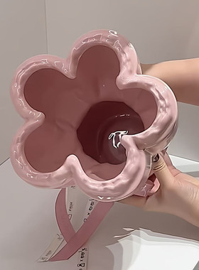 花瓶陶瓷礼物摆件大口径i