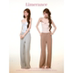 Oxygen Holiday Summer Breathing Suit Polka Dot Contrast Color Suspender Lapel Cardigan Contrast Color Waist Drape Pants