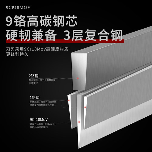 邓家刀90cr菜刀18mov切片刀家用女士专用大足龙水锋利夹钢厨房刀 - 图1
