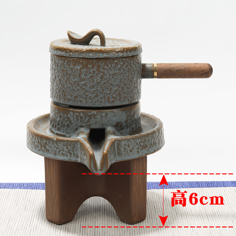 聚宝唐石磨茶具套装懒人陶瓷家用防烫复古功夫茶壶茶杯盖子泡茶器