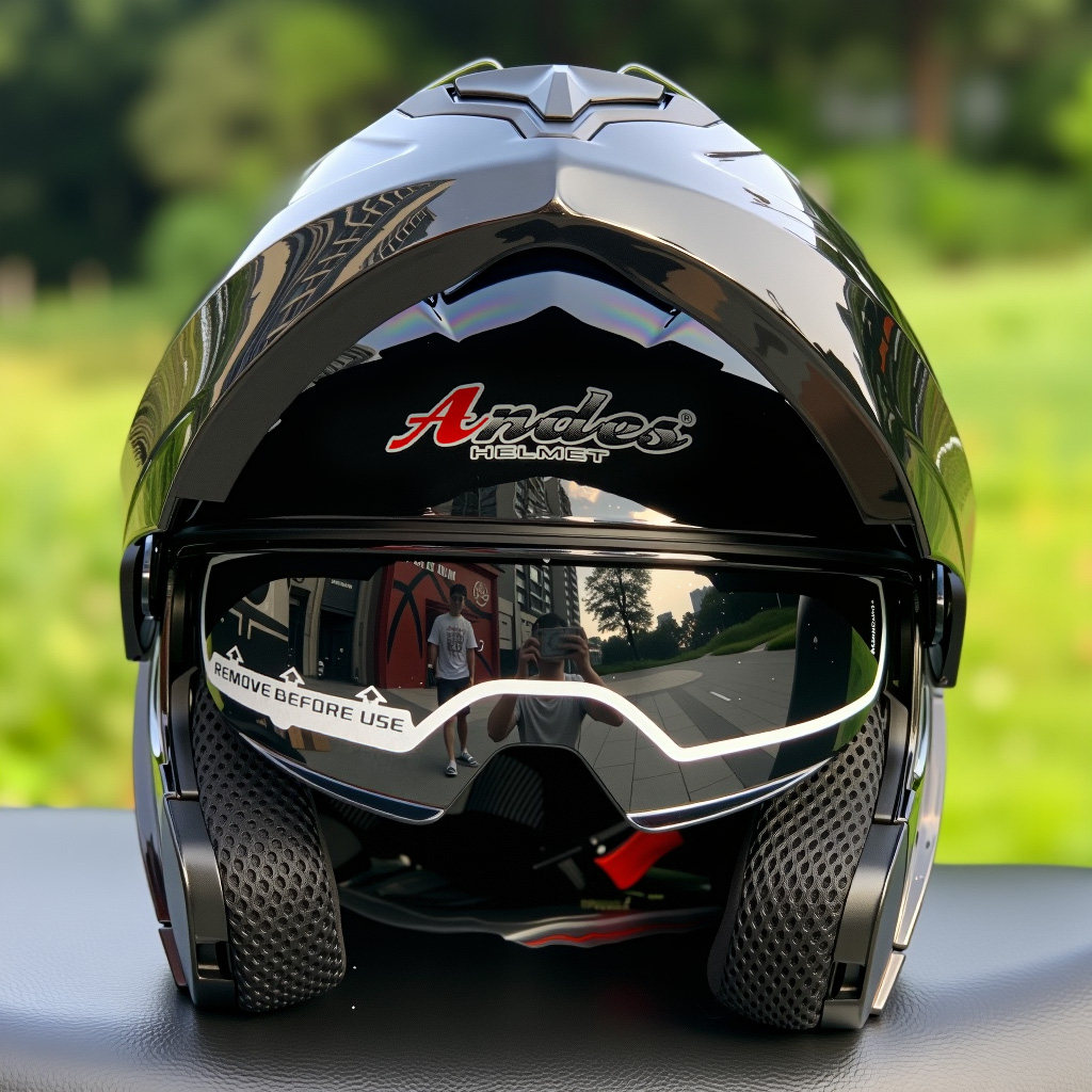Electric vehicle winter warm full-face helmet