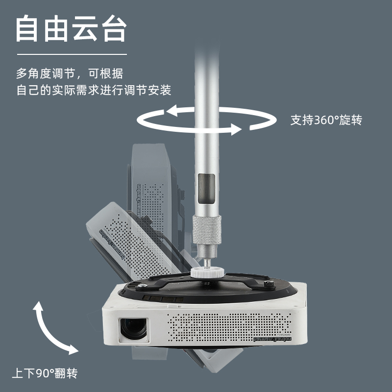 长颈侠投影仪吊顶支架墙壁吸顶家用極米H3H2Z6XZ4VZ8X堅果G7SC6小米通用伸缩悬挂固定升降托架办公投影机吊架 - 图0