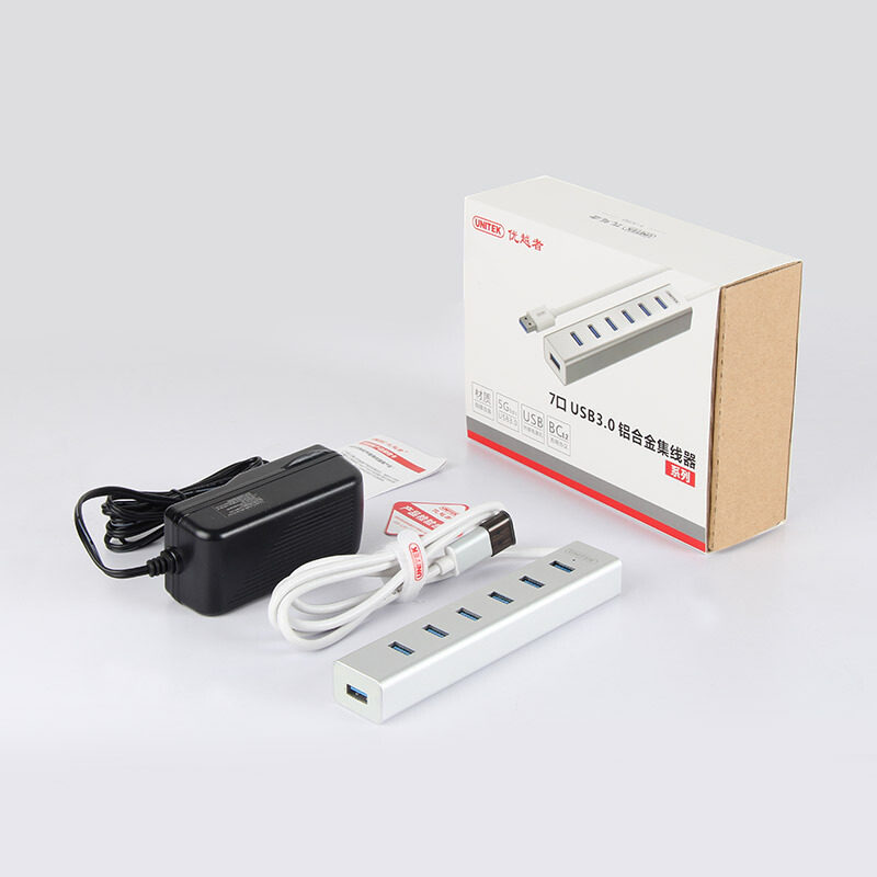 UNITEK USB3.0 splitter high-speed expansion 7-port HUB with 5V4A power supply Y-3090BSL