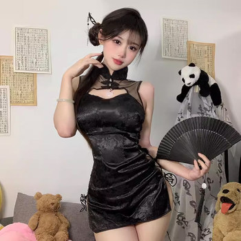 Cheongsam ສູງ slit beds sexy pajamas suspender nightgown summer ແມ່ຍິງແບບບໍລິສຸດຂອງ lust ສູງຊຸດເຄື່ອງແບບເອກະພາບ