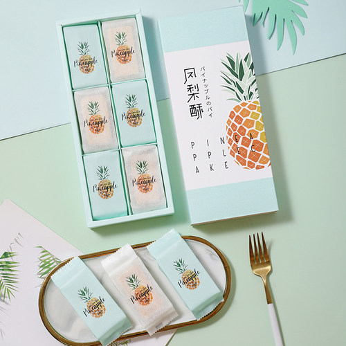 凤梨酥包装袋50只加厚棉纸机封袋长条个性创意凤梨酥包装袋子礼盒 - 图1