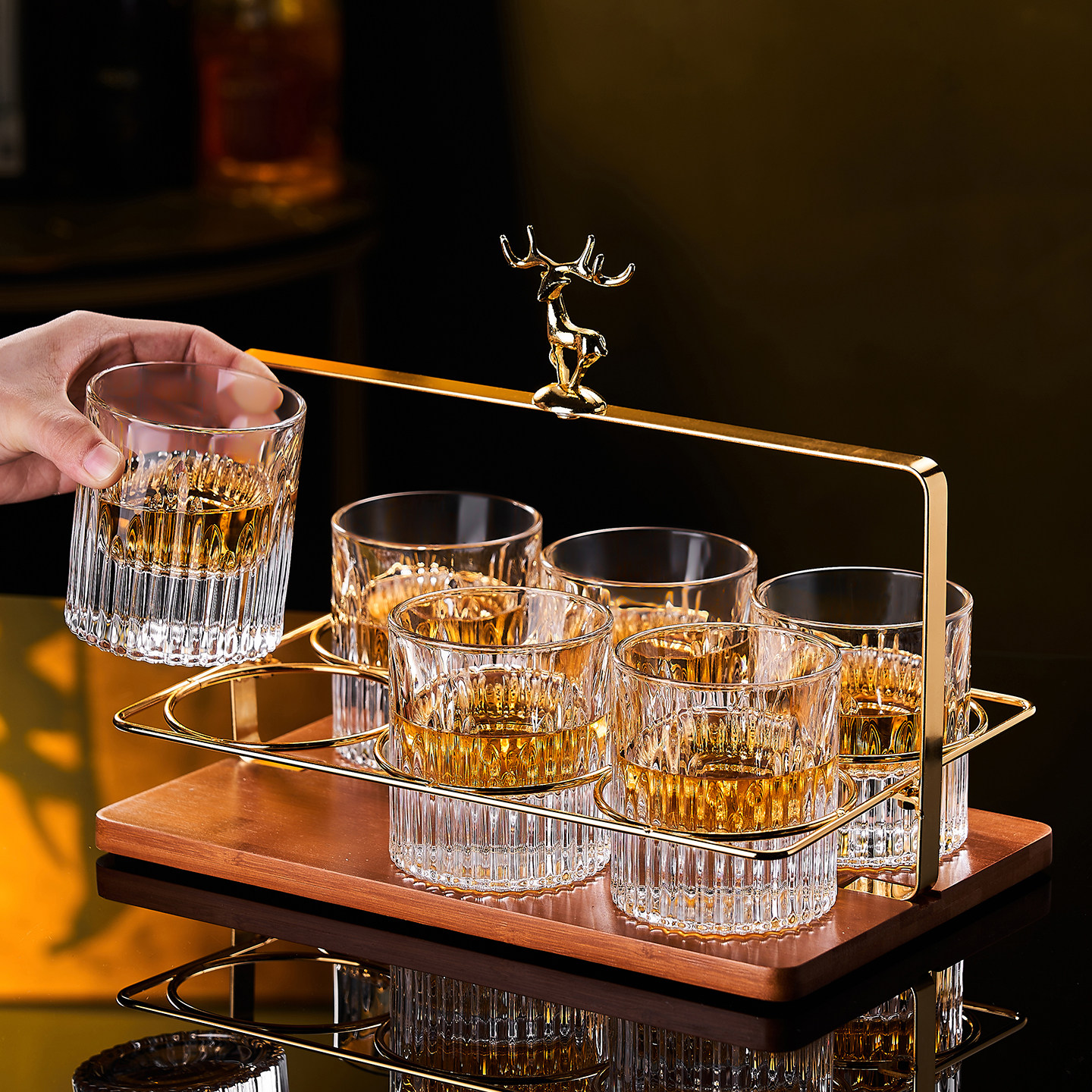 高档轻奢威士忌酒杯套装家用加厚江户切子洋酒杯玻璃烈酒杯啤酒杯,淘宝优惠券,粉丝福利购,淘宝优惠卷