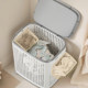 Household dirty laundry basket with large capacity on wheels