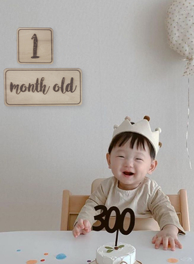 生日摆件生日满月拍照道具摆件