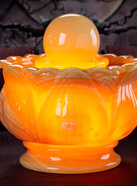 玉石风水球办公室招财流水摆件