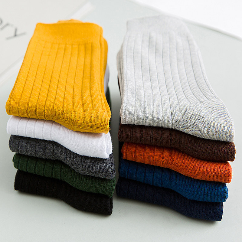 中筒夏天纯色透气长筒男士运动袜 秀蜜丽短袜/打底袜/丝袜/美腿袜