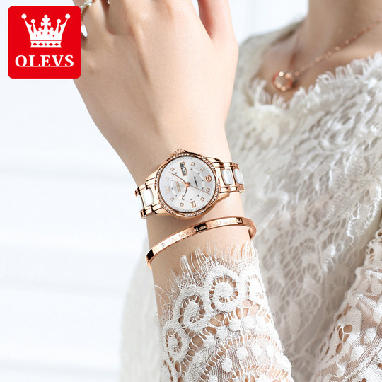 2025新款女士手表机械表小众轻奢陶瓷女式名表送女友闺蜜生日礼物