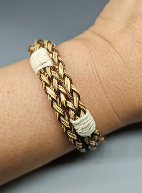 厂家货源复古编织皮革手链简约欧美男仿牛皮手环学生手绳可调