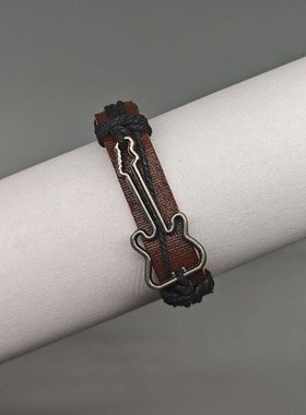 货源吉他手环可调节个性创意皮革手链美拉德民族欧美简约轻奢