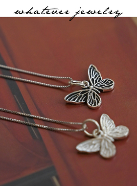 whatever925银蝴蝶通勤甜美项链