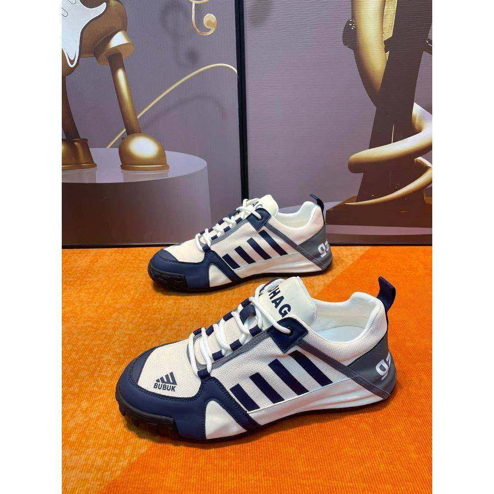 男鞋秋季透气2025新款休闲百搭运动鞋四条杠厚底板鞋增高老爹鞋潮,淘宝优惠券,粉丝福利购,淘宝优惠卷