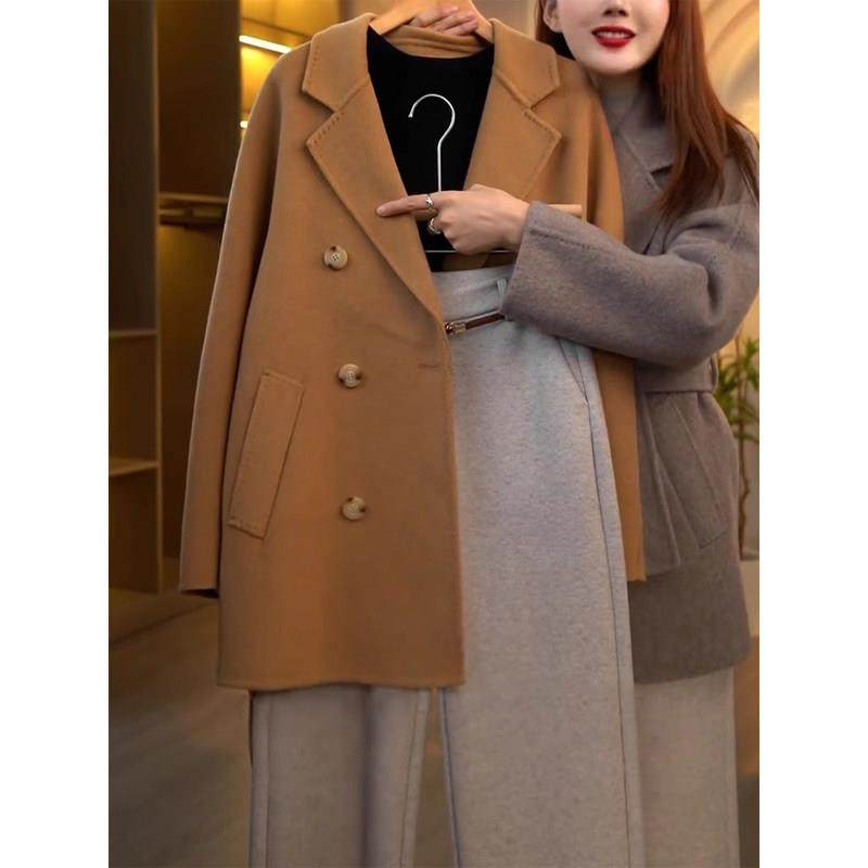 羊绒窄版直筒休闲 裤女2024新款秋冬加厚毛呢裤显瘦垂感西装阔腿,淘宝优惠券,粉丝福利购,淘宝优惠卷