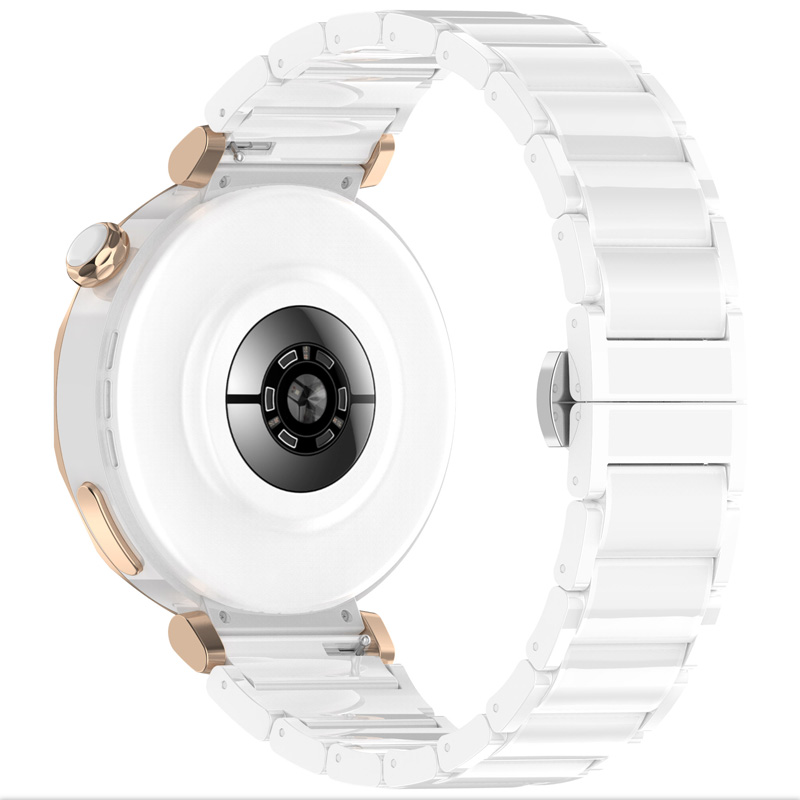 适用华为手表GT5pro42陶瓷表带GT4/5蝴蝶扣金属18mm链式清凉女款 - 图2