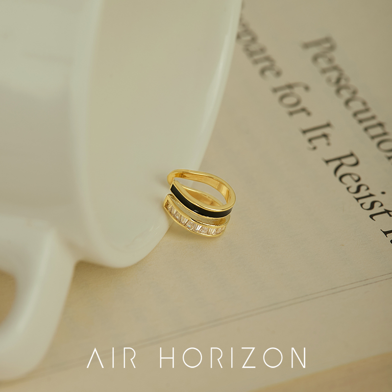 AIR-HORIZON新款耳夹女无耳洞高级感法式耳骨夹时尚耳环锆石耳饰 - 图2