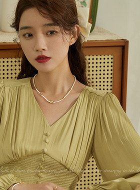 AIR-HORIZON不规则肌理珍珠项链