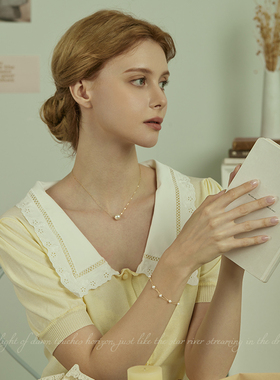 AIR-HORIZON女14K金珍珠手链