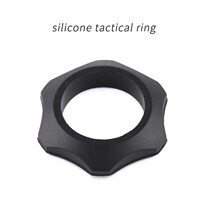 A flashlight with a silica gel tactical ring