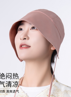 真丝渔夫帽双面桑蚕丝防晒遮阳