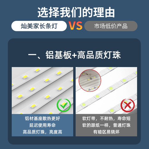 超亮led长条灯办公家用一体条形节能日光灯全套三防照明净化灯管 - 图3