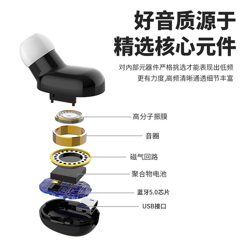 易戴宝隐形超小蓝牙双耳无线耳机 易戴宝蓝牙耳机