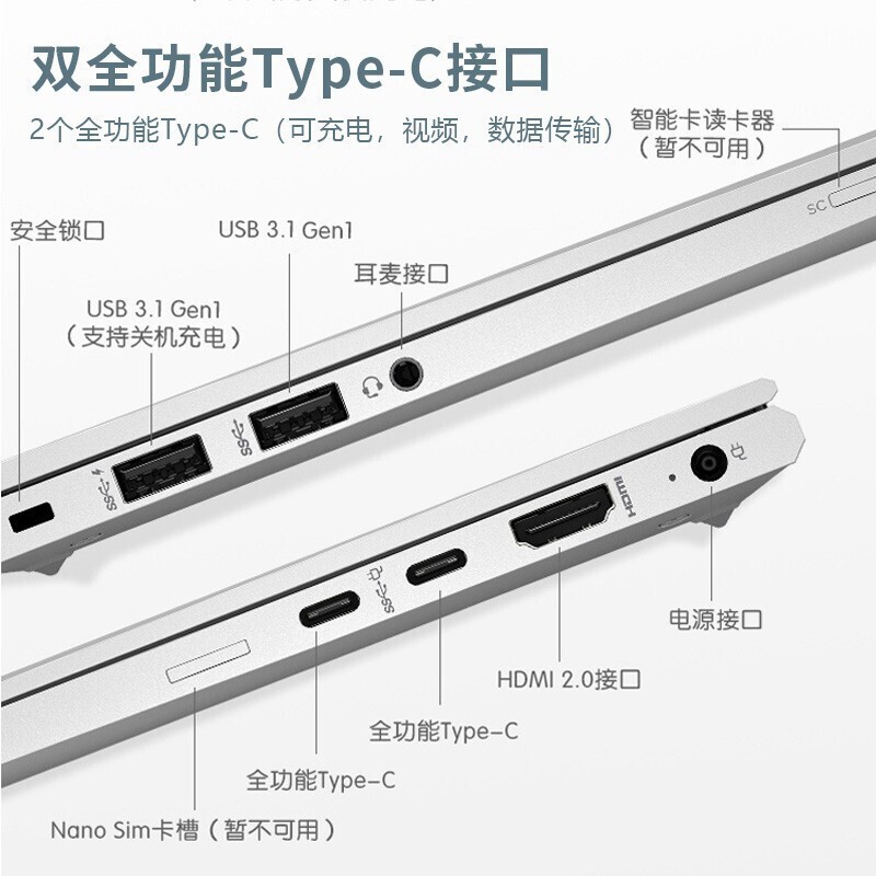 HP/惠普 EliteBook830 G8/840 G8 酷睿i5/i7处理器13.3英寸/14英寸轻薄商务办公笔记本电脑高性能笔记本电脑 - 图3