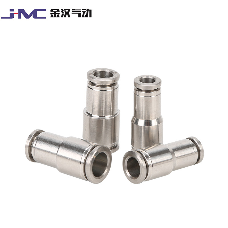 不锈钢气管快速对插变径直通气嘴软管PU管快插对接气动接头PG8-6 - 图3