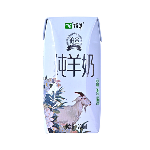 顶羊纯山羊奶200ml*12盒新鲜无庶糖全脂脱膻纯羊奶儿童成人老人奶 - 图2
