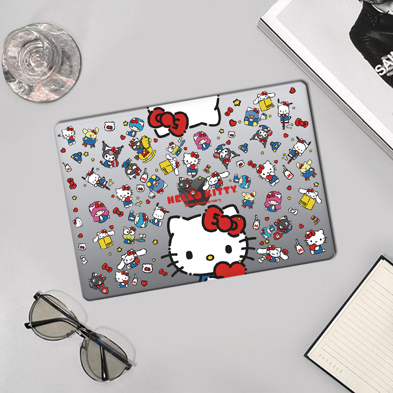 小众简约日韩KT猫联名笔记本电脑保护壳适用苹果Macbook保护壳CASE 2025M4 Air13.6/15.3 M2 Pro14/16寸 3114 - 图0