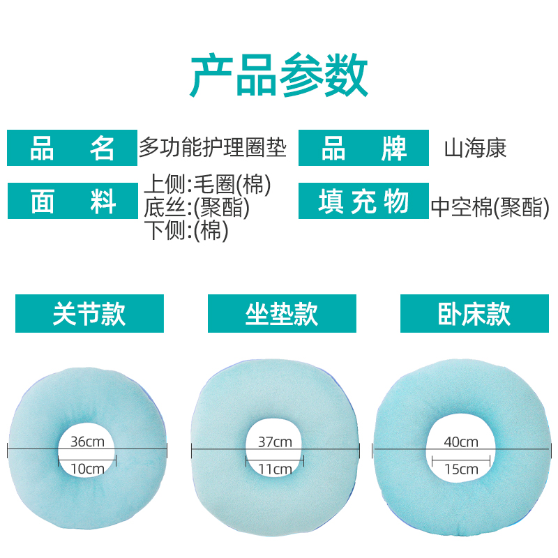 卧床老人病人防压疮垫褥疮垫圈尾骨臀部屁股减压圆形坐垫护理用品-图1