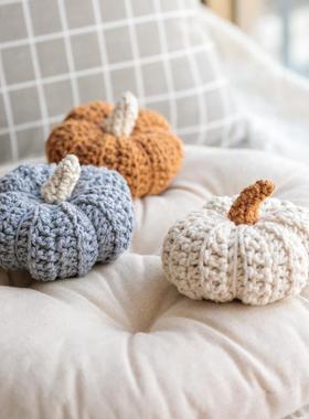 阿楹 童装店装饰品摆件宝宝拍照道具橱窗幼儿园自然角编织小南瓜