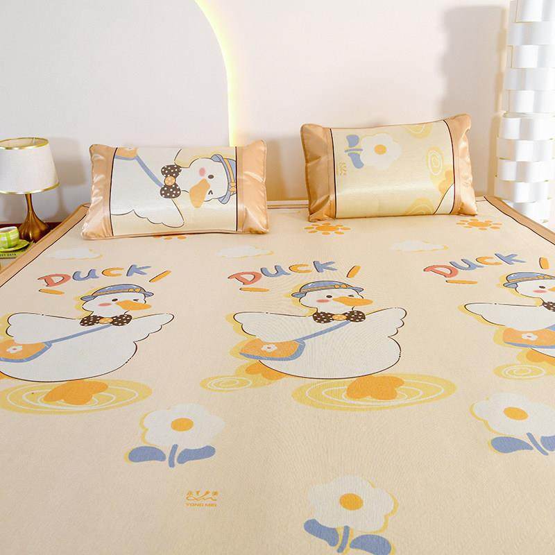 可定制夏季冰丝席双面加厚藤席折叠学生宿舍空调软席子卡通凉席新,淘宝优惠券,粉丝福利购,淘宝优惠卷