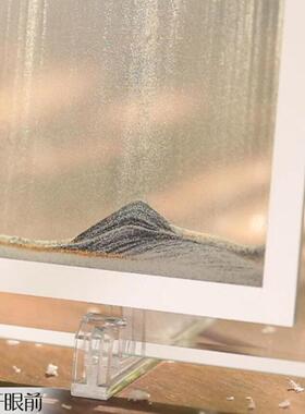 3d艺术玻璃流沙画创意沙漏摆件解压生日礼品办公室工艺品刻字定制