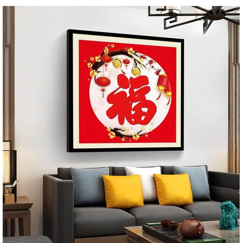 纯手工钻石画成品福字百福图新款满钻客厅玄关点贴砖石十字绣挂画,淘宝优惠券,粉丝福利购,淘宝优惠卷