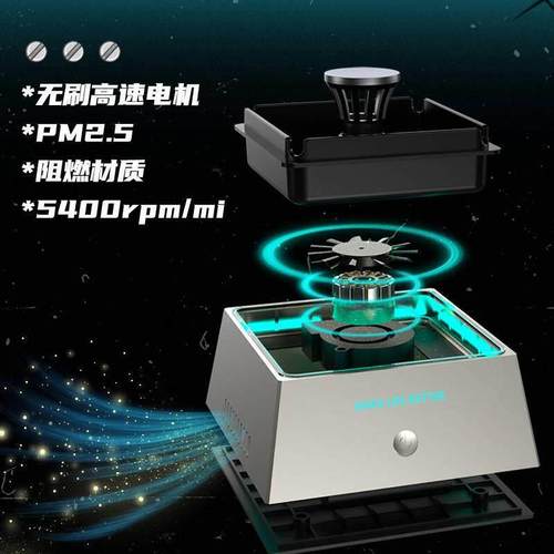 烟灰缸个性创意实用车载高级感高端大气上档次智能吸烟空气净化器 - 图0