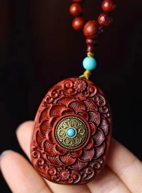 赞比亚小叶紫檀度母国风牌子木质高油高密珠链子0.8搭牌3.9×6.0