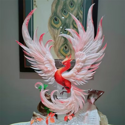 海鲜姿造3D鱼雕板透明板亚克力形状板线条鱼板刺身鱼雕装饰品背景 - 图0