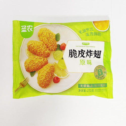 圣农脆皮炸翅鸡翅中经典原味香辣空气炸锅烤鸡翅休闲冷冻小食270g - 图2