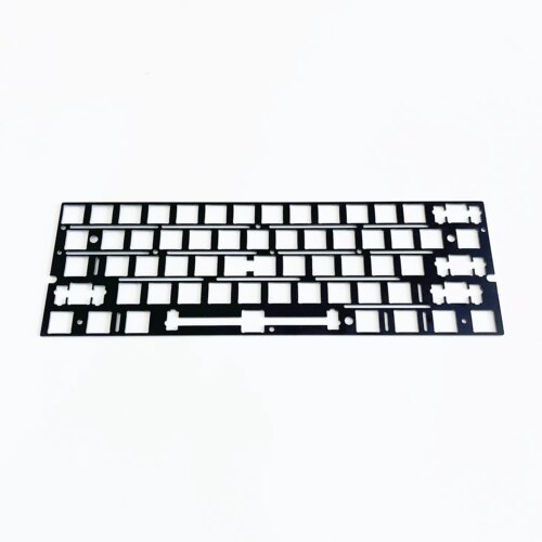 Wooting 60v2定位板pc  pom  fr4  黑色沉金定位板送螺丝柱v1兼容 - 图1