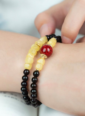 DIY星辰款印度小叶紫檀手链 珠串厂家批发规格5MM男女中式风念珠