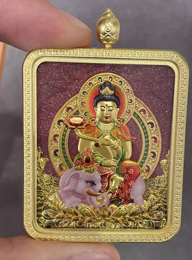 新款藏式朱砂唐卡扎基拉姆项链壳八大守护神吊坠民族风批发嘎乌盒