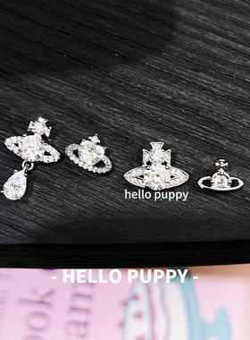 hellopuppy钛合金爆闪土星球养耳1.0\1.2粗0.9牙内旋耳骨钉耳钉女