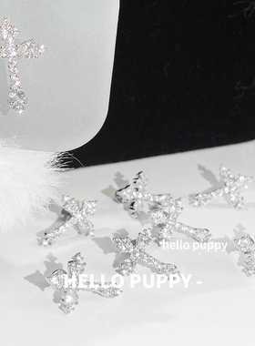 hellopuppy钛合金爆闪十字架养耳1.0\1.2粗0.9牙内螺旋耳骨钉耳钉