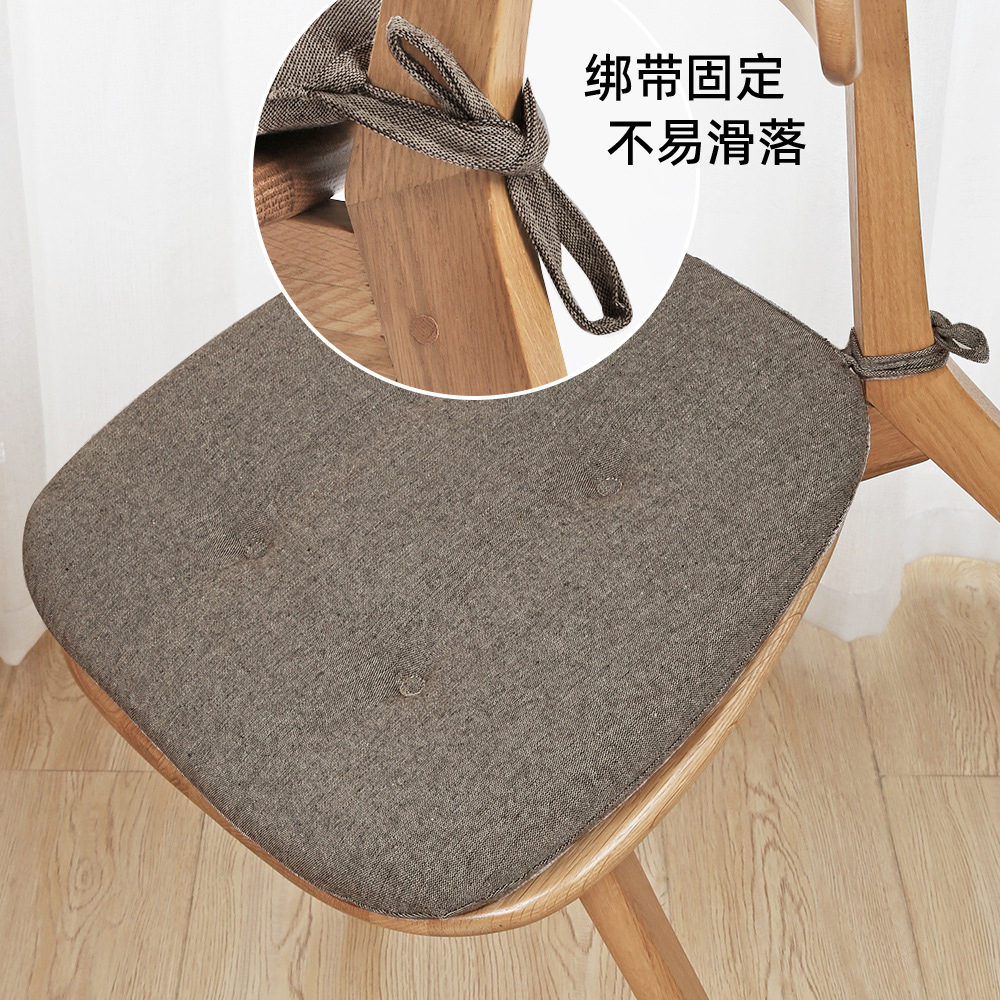 餐椅坐垫马蹄形椅子垫餐桌实木椅子座垫日式温莎椅屁股垫四季通用