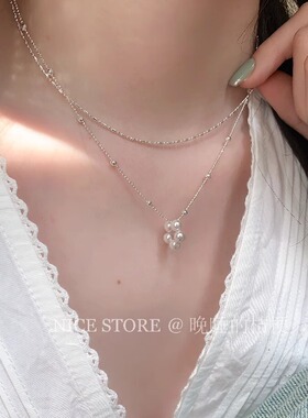 晚睡的桔梗I小狗爱心项链套组